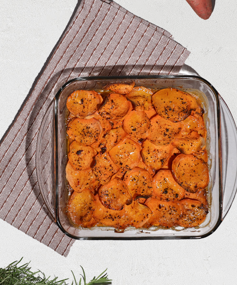 Sweet Potato Gratin with Chipotle Coconut Cream