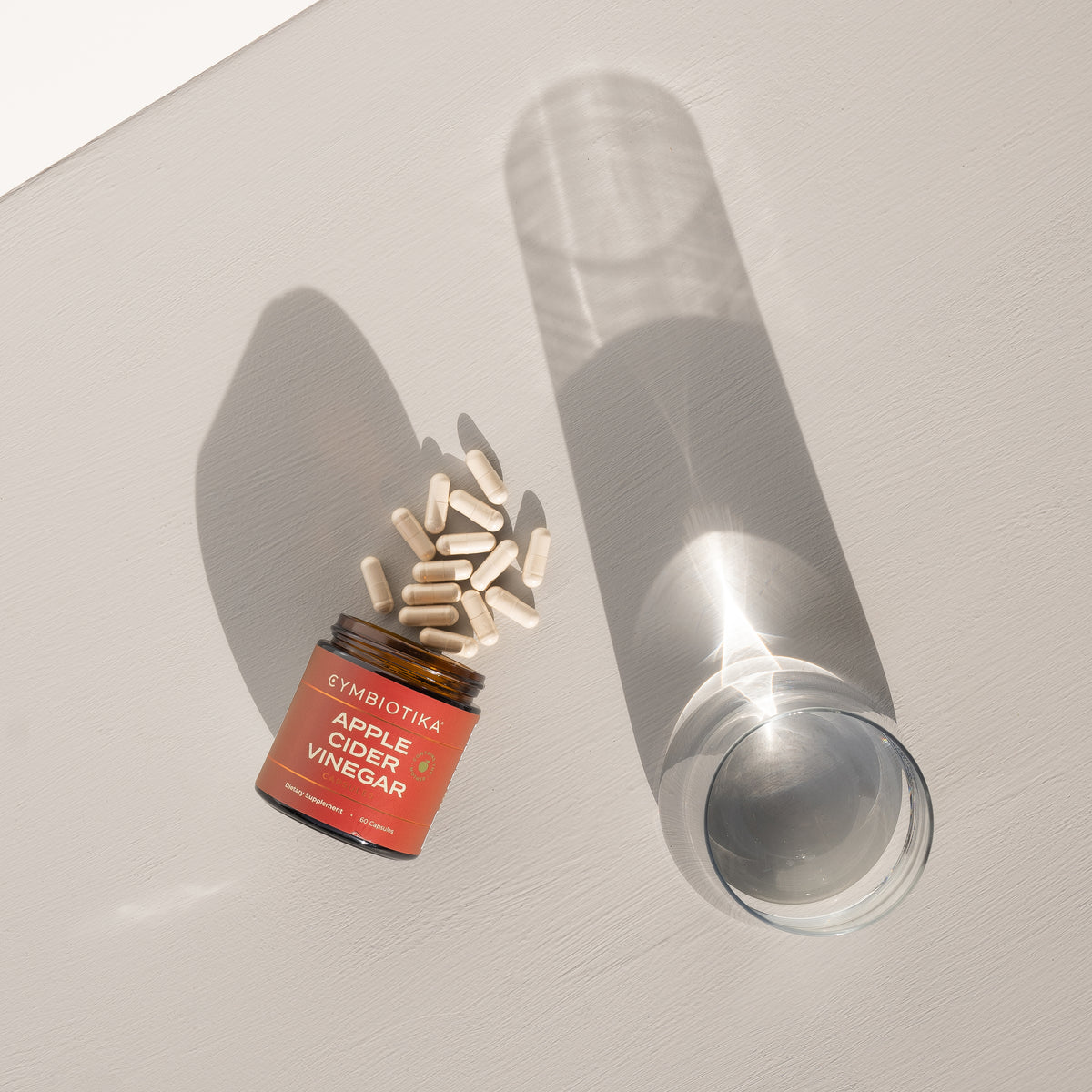 Apple Cider Vinegar Pills Laid Out on Table