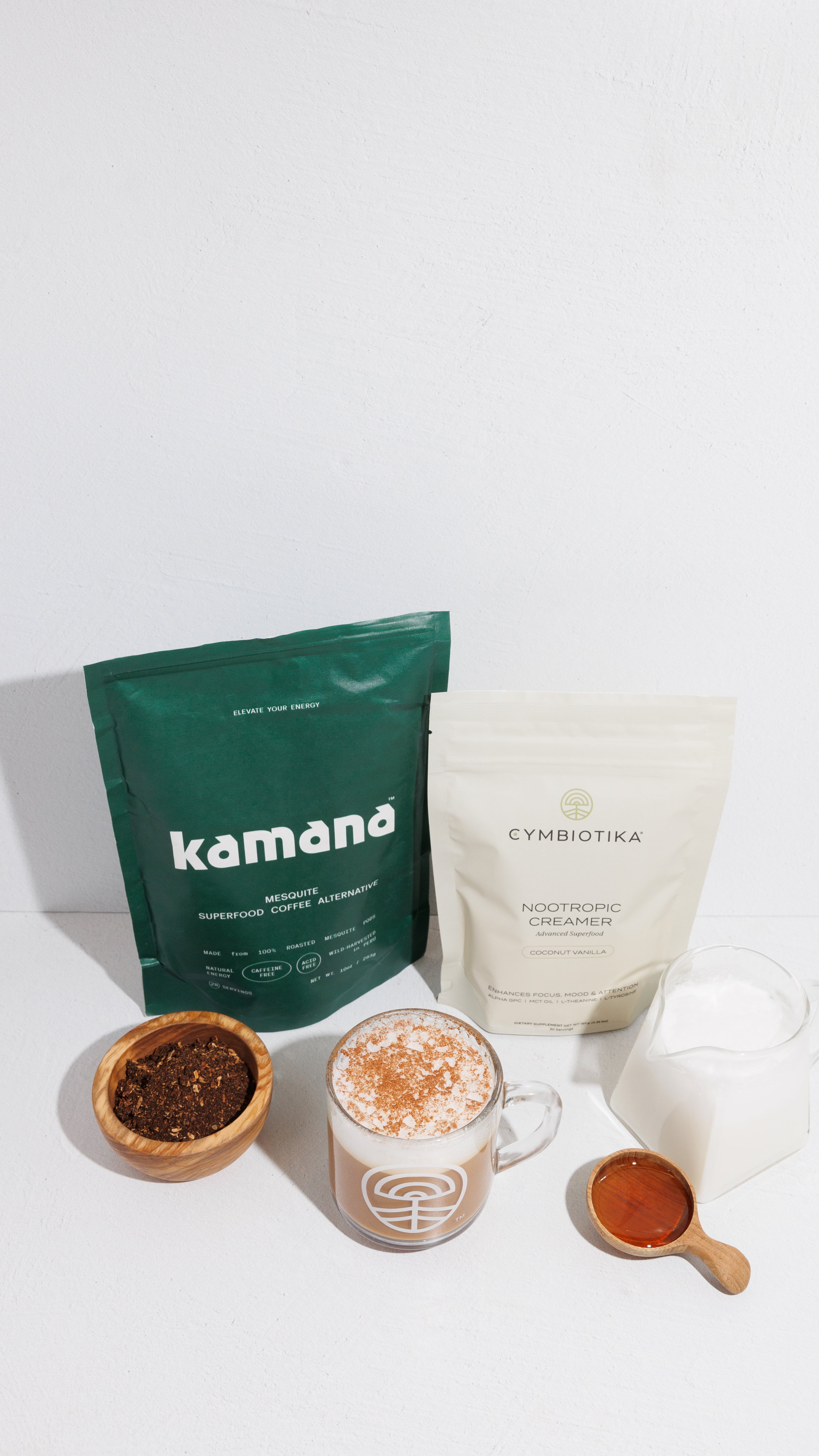 Kamana x Cymbiotika: Coconut Vanilla Mesquite Latte