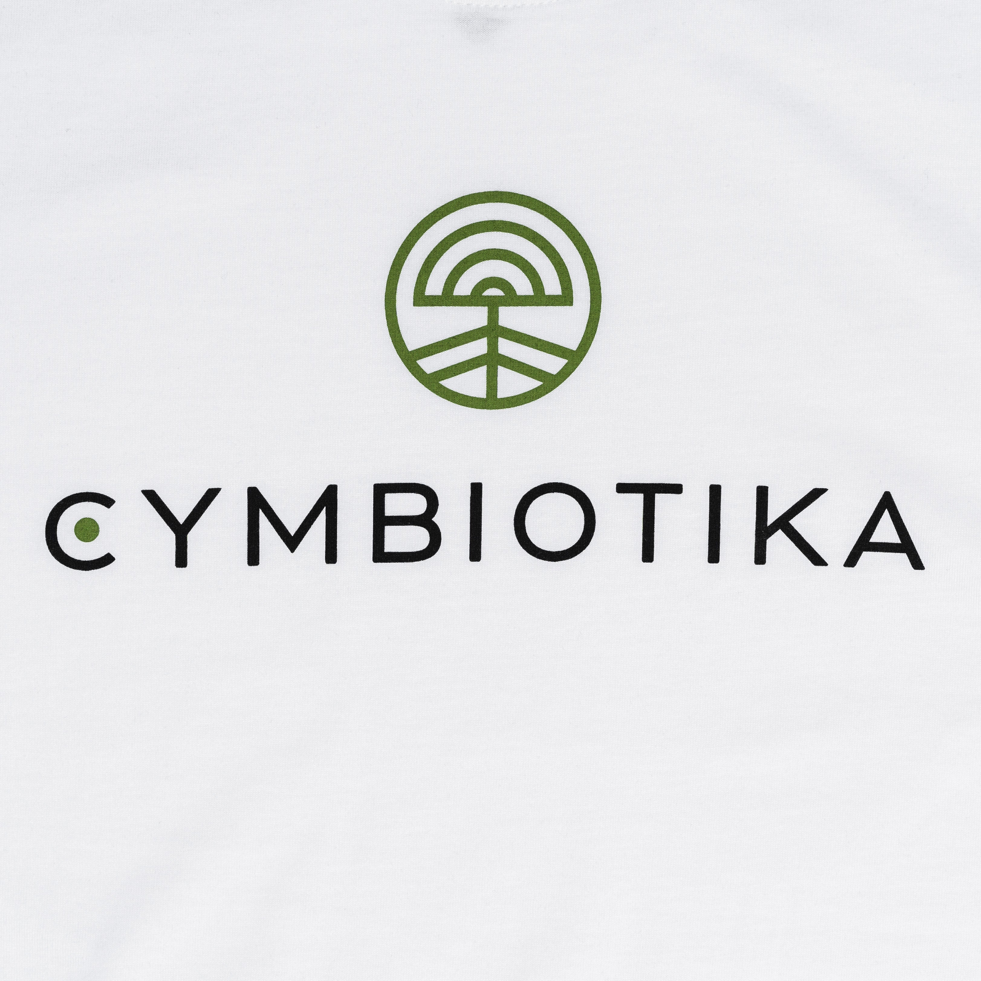 Cymbiotika Premium Branded T-Shirt White Zoomed In