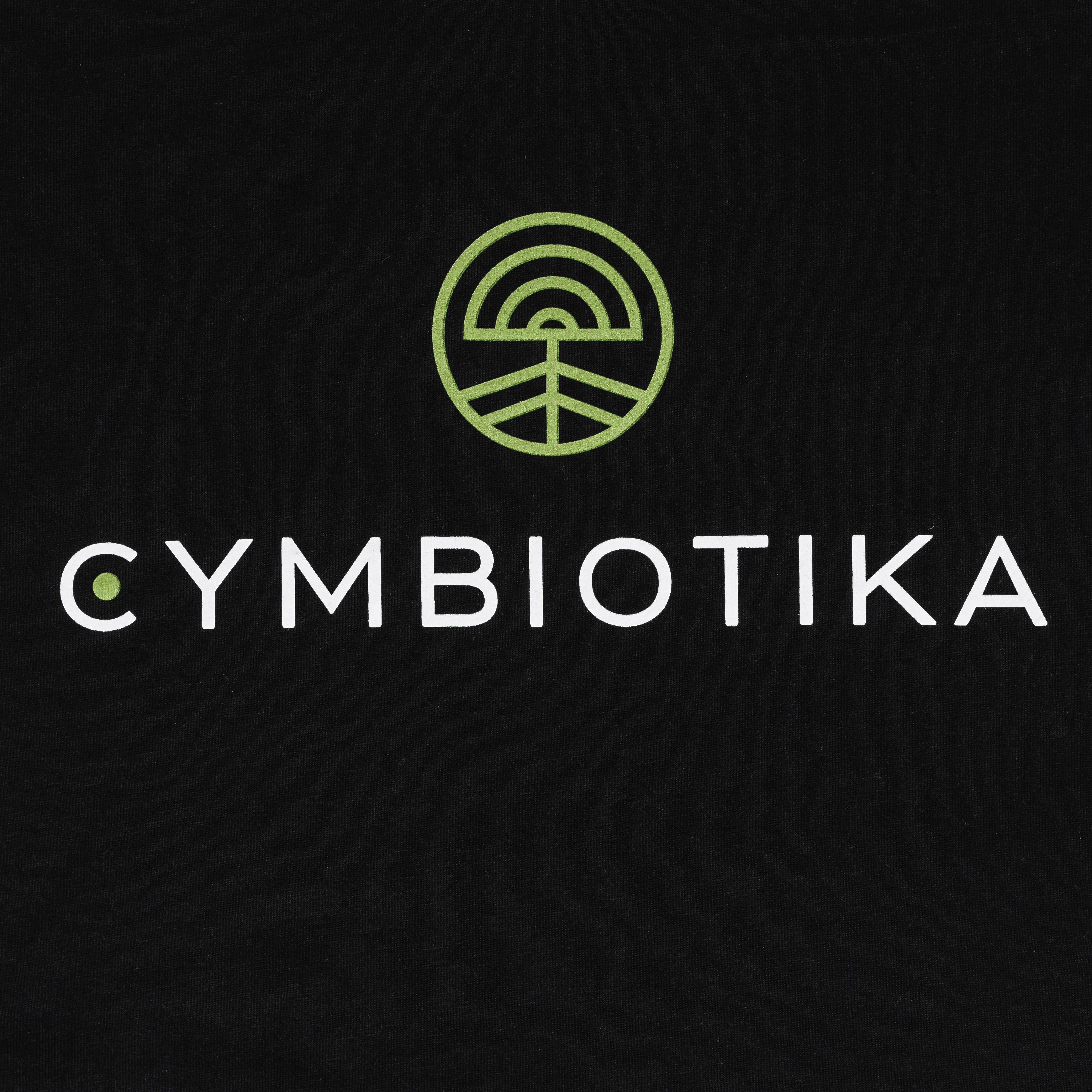 Cymbiotika Premium Branded T-Shirt Black Zoomed In
